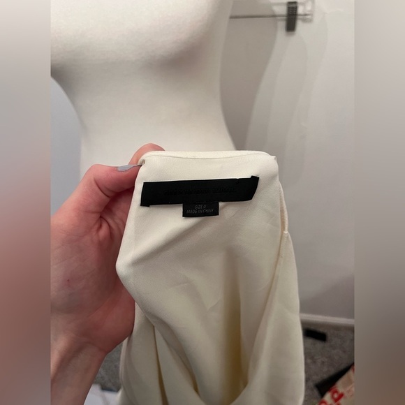 Alexander Wang Draped Crossover Top Size 0 White - Picture 4 of 4